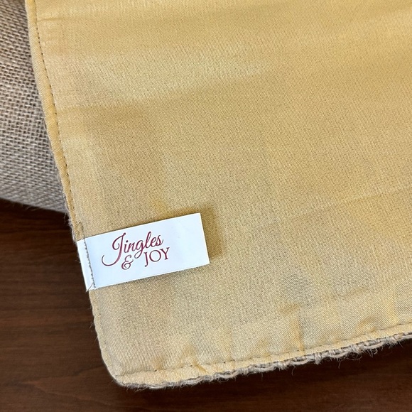 🎄🌟HP🌟Christmas Noel Jute & Jingles Bells Burlap Table Runner Country Home Décor - Picture 6 of 7